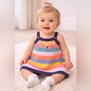 Next Multicolor Striped Kids Dress